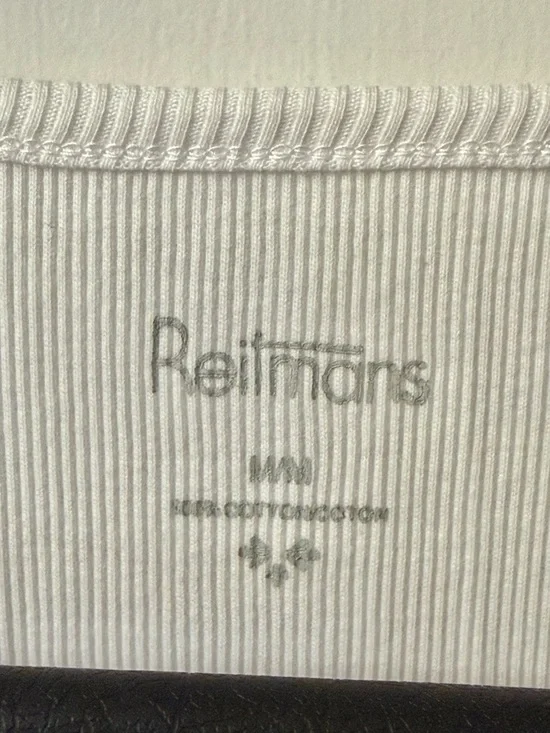 WHITE RIBBED COTTON TANK WITH FLORAL PATTERN - Picture 3 of 8